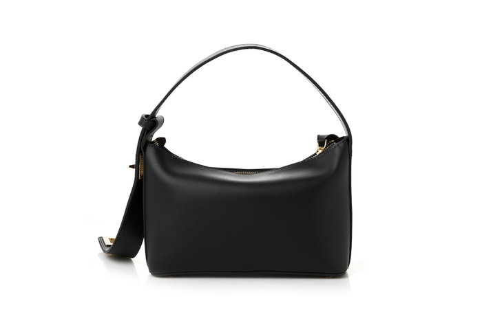 Vince Camuto Novara - Bolso de mano negro en piel de polivinilo, 24x10x16 cm